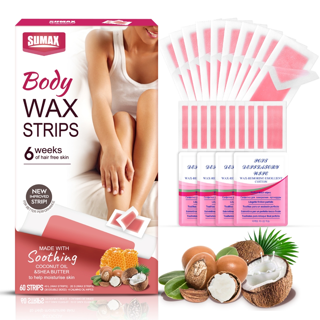 Ảnh Bộ 60 Miếng Dán Wax Lông Cơ Thể Tiện Dụng kem tẩy lông mặt Kem Tẩy Lông Mặt Miếng Wax Ria Mép Tẩy Ria Mép 2