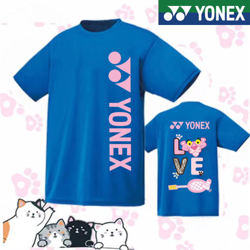 Áo Thun Cầu Lông Tay Ngắn YONEX Họa Tiết Báo Hồng Thoáng Khí Thấm Hút Mồ Hôi Thời Trang Hàn Quốc 2024