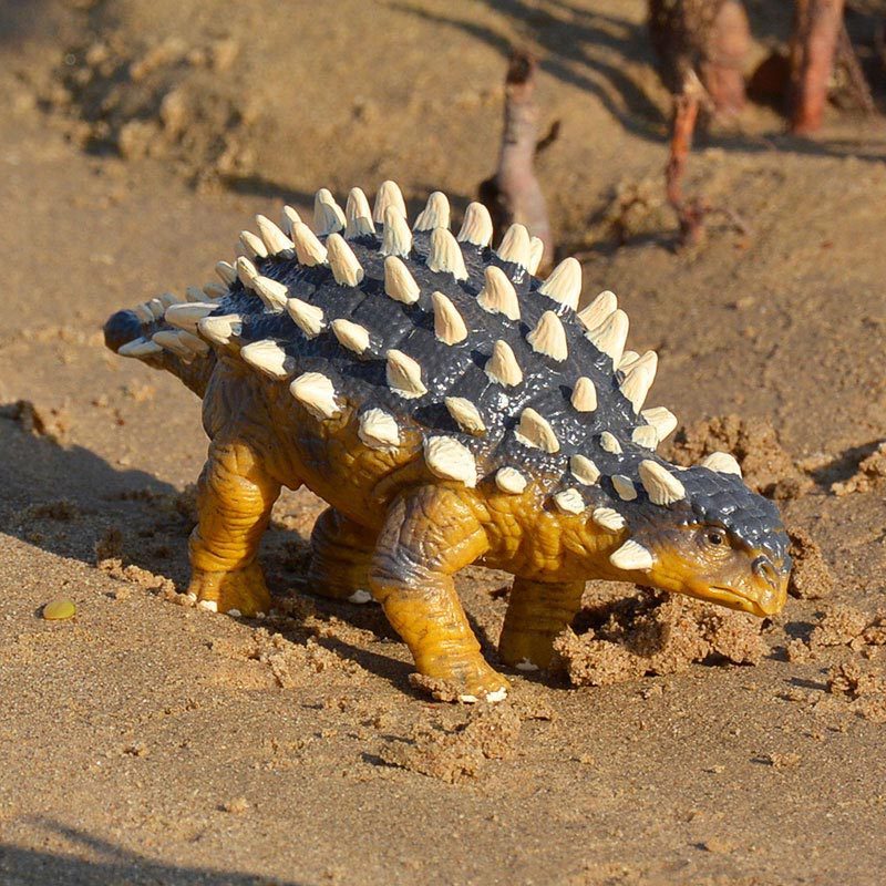 Mô phỏng mô hình khủng long kỷ Jura tĩnh rắn ankylosaurus đồ chơi khủng long trẻ em động vật trang trí tay cầm