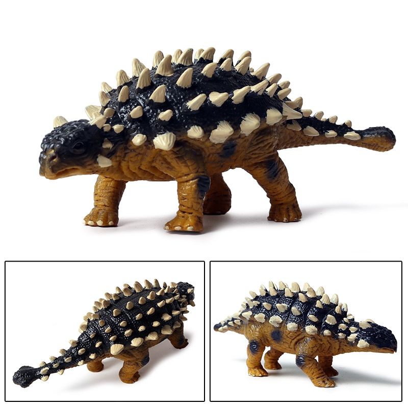Mô phỏng mô hình khủng long kỷ Jura tĩnh rắn ankylosaurus đồ chơi khủng long trẻ em động vật trang trí tay cầm