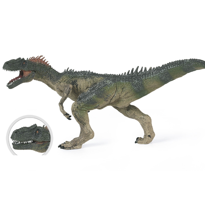 Mô phỏng kỷ Jura Mô hình thế giới khủng long tĩnh Allosaurus Đồ chơi khủng long bằng nhựa lớn rắn