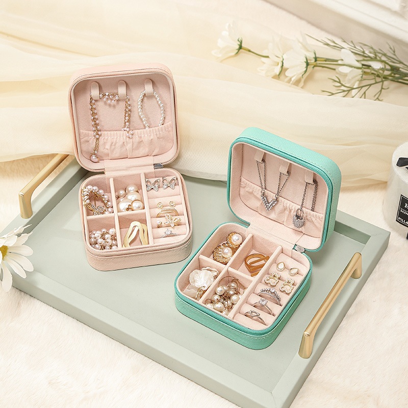 Casegrace Hộp Đựng Trang Sức Nhỏ Bằng Da PU Đựng Trang Sức Cá Nhân