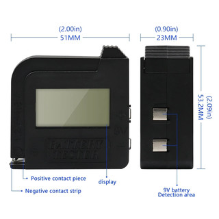 Công cụ chẩn đoán dung lượng pin Lithium kỹ thuật số Kiểm tra màn hình LCD 1.5V 9 V AAA Nút kiểm tra pin Máy kiểm tra điện áp đa năng