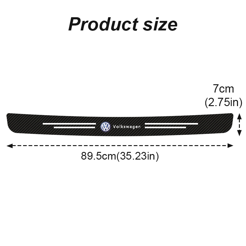 1 Miếng Dán Logo Sợi Carbon Bảo Vệ Cốp Xe Hơi VW Volkswagen Jetta MK5 Golf Passat 3B7 601 171