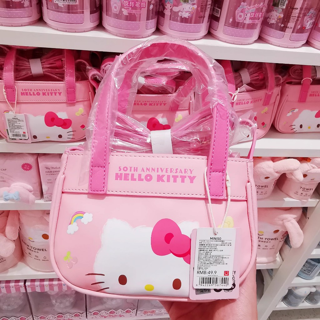 Túi Đeo Vai MINISO MINISO Hello Kitty Kỉ Niệm 50 Năm 20cm | Shopee Việt Nam