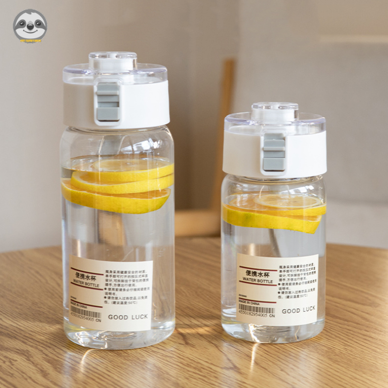 Cốc nước di động phong cách Nhật Bản Muji, trong suốt, thân thiện môi trường, dùng cho cà phê, trà