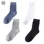 Phong cách Nhật Bản Muji / Tất ống giữa họa tiết đen tối dành cho nam / Tất Cotton thông thường cho nam / Vớ công sở / Tất thấm mồ hôi thoáng khí