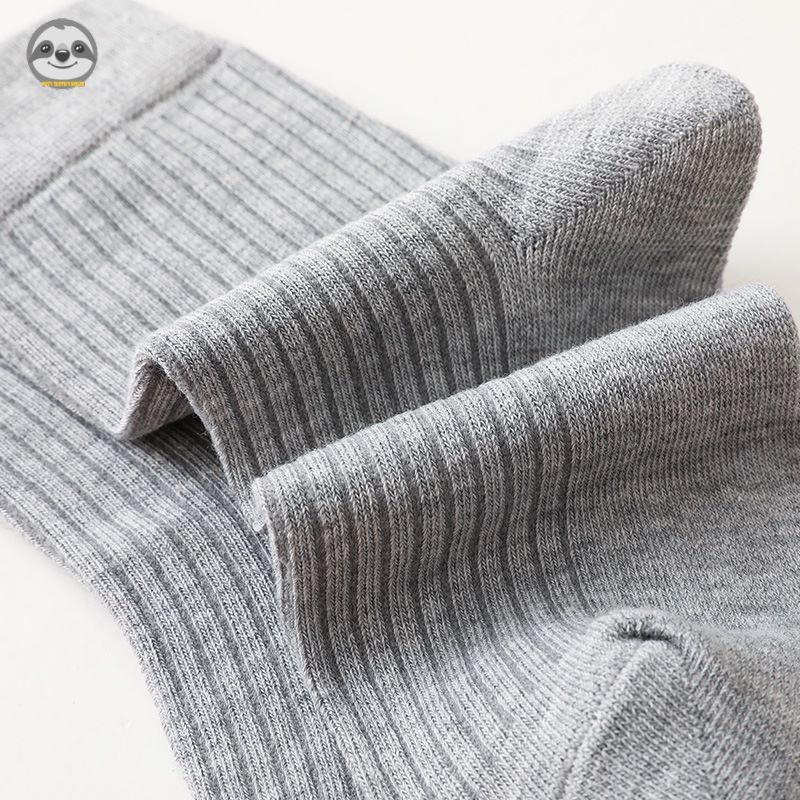 [2 Đôi] Phong cách Nhật Bản Muji / Tất ống giữa họa tiết đen tối dành cho nam / Tất Cotton thông thường cho nam / Vớ công sở / Tất thấm mồ hôi thoáng khí