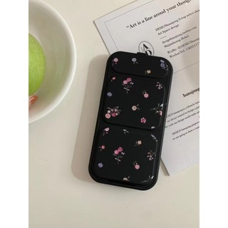 Ốp Điện Thoại In Họa Tiết Hoa Màu Đen Cổ Điển Cho iPhone 13 13promax 14 14pro 15 15pro max 11 12 12promax
