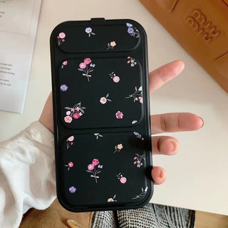 Ốp Điện Thoại In Họa Tiết Hoa Màu Đen Cổ Điển Cho iPhone 13 13promax 14 14pro 15 15pro max 11 12 12promax