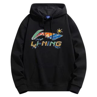 LI NING Áo Khoác Thể Thao Nam Nữ Thu Đông Dáng Rộng Mới