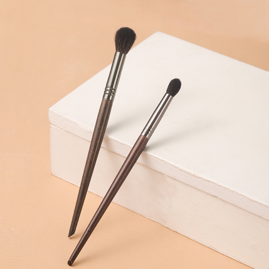 Ảnh 【OVW】Set 2 cọ tán bóng mắt XQ0711 bằng lông dê chuyên nghiệp 2