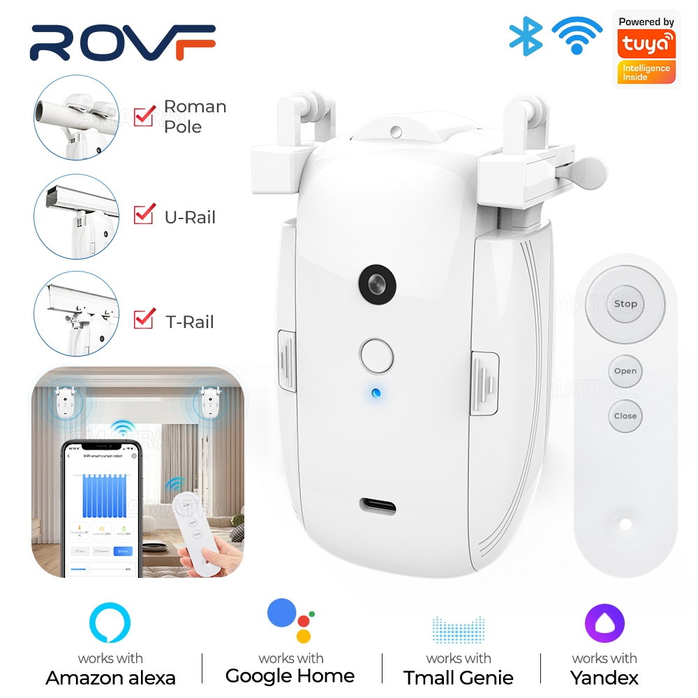 Rovf tuya Rèm Cửa Thông Minh Điều Khiển Bằng Giọng Nói Có Chức Năng Hẹn ...