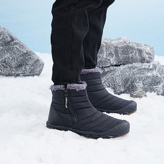 Hokkaido Giày Bốt Đi Tuyết Lót Cotton Chống Nước Chống Lạnh Giữ Ấm Mùa Đông Thời Trang Cho NamChống cao...