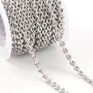 Dây chuyền tình yêu đôi bằng thép không gỉ Dây chuyền trang sức DIY Chuỗi quần áo hình trái tim