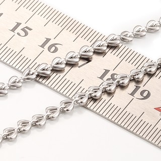 Dây chuyền tình yêu đôi bằng thép không gỉ Dây chuyền trang sức DIY Chuỗi quần áo hình trái tim