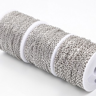 Dây chuyền hình bầu dục bằng thép không gỉ nhỏ Phụ kiện trang sức DIY