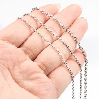 Dây chuyền hình bầu dục bằng thép không gỉ nhỏ Phụ kiện trang sức DIY