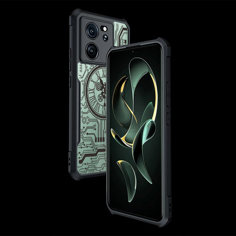Ốp điện thoại cơ học Xiaomi Redmi A5 A3 2024 4G K50i K40S K70E K60 K70 K80 Pro K50 Ultra K40 Gaming Turbo 4 Pro 5G Vỏ chống sốc trong suốt Túi khí Vỏ mặt số kiểu kim loại