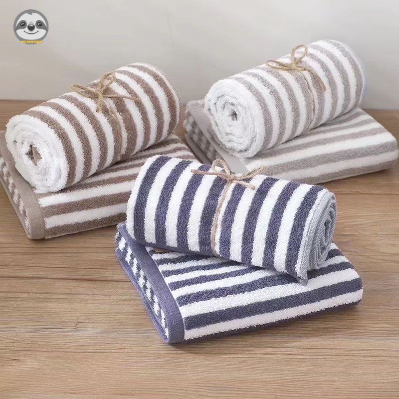 Phong cách Nhật Bản Muji / Khăn sọc / Khăn thấm Cotton / Khăn mềm Terry / Khăn mặt đơn giản trong phòng tắm