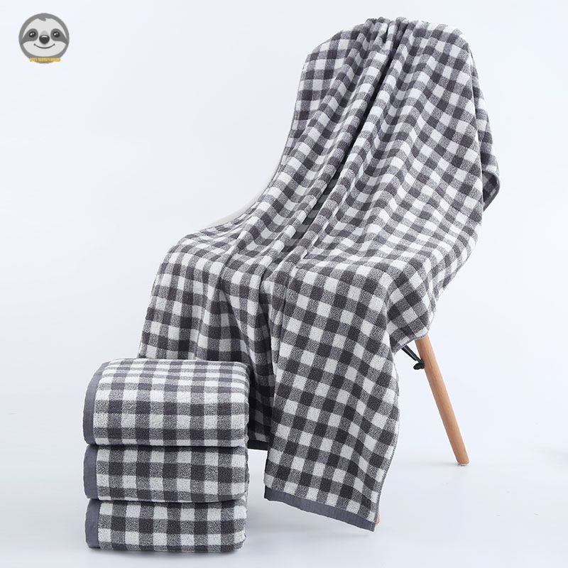Phong cách Nhật Bản Muji Style / Khăn tắm kẻ sọc Cotton / Khăn tắm dày mềm / Khăn tắm đơn giản / Khăn tắm thấm hút thoải mái / Khăn đi biển