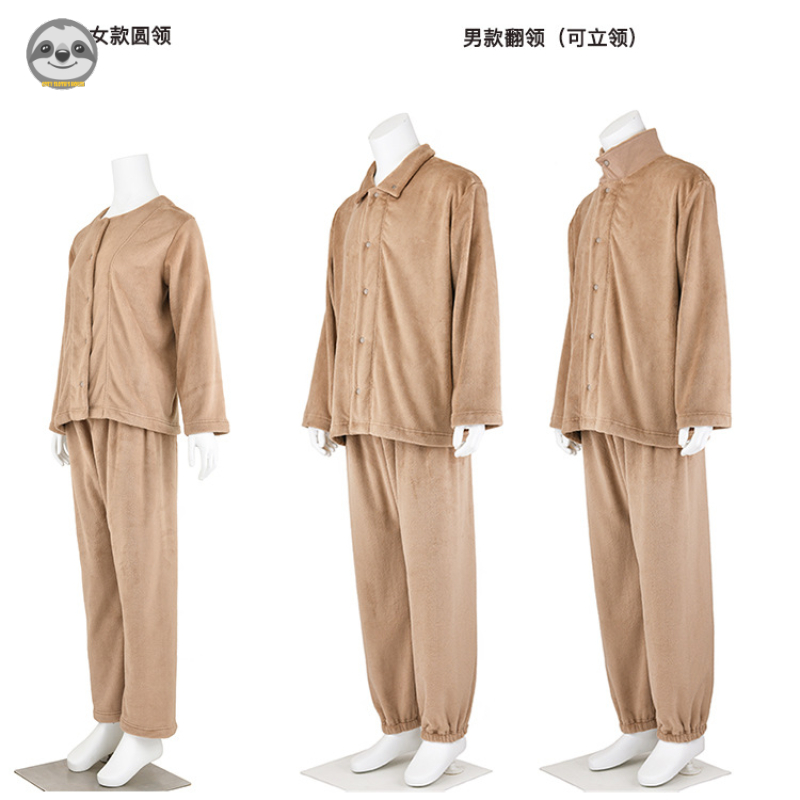 Bộ Đồ Ngủ Bằng Sợi Micro Mềm Mại Dày Dặn Ấm Áp Kháng Khuẩn Thoải Mái Phong Cách Muji Nhật Bản