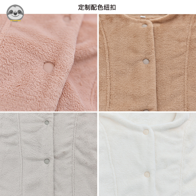 Bộ Đồ Ngủ Bằng Sợi Micro Mềm Mại Dày Dặn Ấm Áp Kháng Khuẩn Thoải Mái Phong Cách Muji Nhật Bản