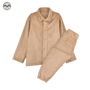 Bộ Đồ Ngủ Bằng Sợi Micro Mềm Mại Dày Dặn Ấm Áp Kháng Khuẩn Thoải Mái Phong Cách Muji Nhật Bản
