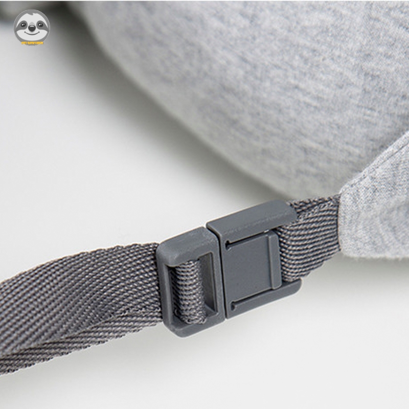 Gối hình chữ U có mũ trùm đầu phong cách Muji, cotton, thiết yếu du lịch/nghỉ trưa