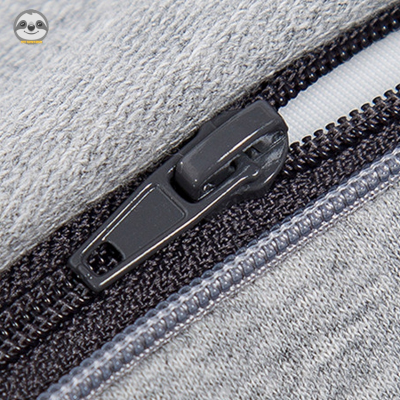 Gối hình chữ U có mũ trùm đầu phong cách Muji, cotton, thiết yếu du lịch/nghỉ trưa