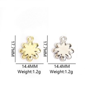 Set 10 Mặt Vòng cổ / Bông Tai / Vòng Tay Hình Hoa Cúc Tráng Men Màu Sắc Ngọt Ngào Phong Cách Hàn Quốc DIY