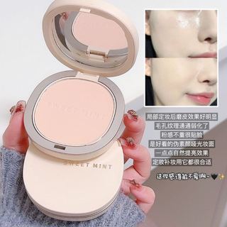 Phấn Phủ Bạc Hà Ngọt Ngào Kiểm Soát Dầu Làm Sáng Tông Màu Da Kèm Gương Trang Điểm Nhỏ Gọn