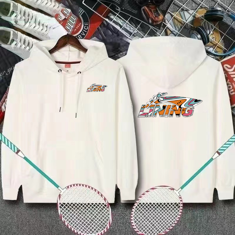 Li Ning Áo Hoodie Thể Thao Cầu Lông Chui Đầu Phối Nhung Ấm Áp Tay Dài Màu Đen Thời Trang Mới 2024 Cho Nam Và Nữ