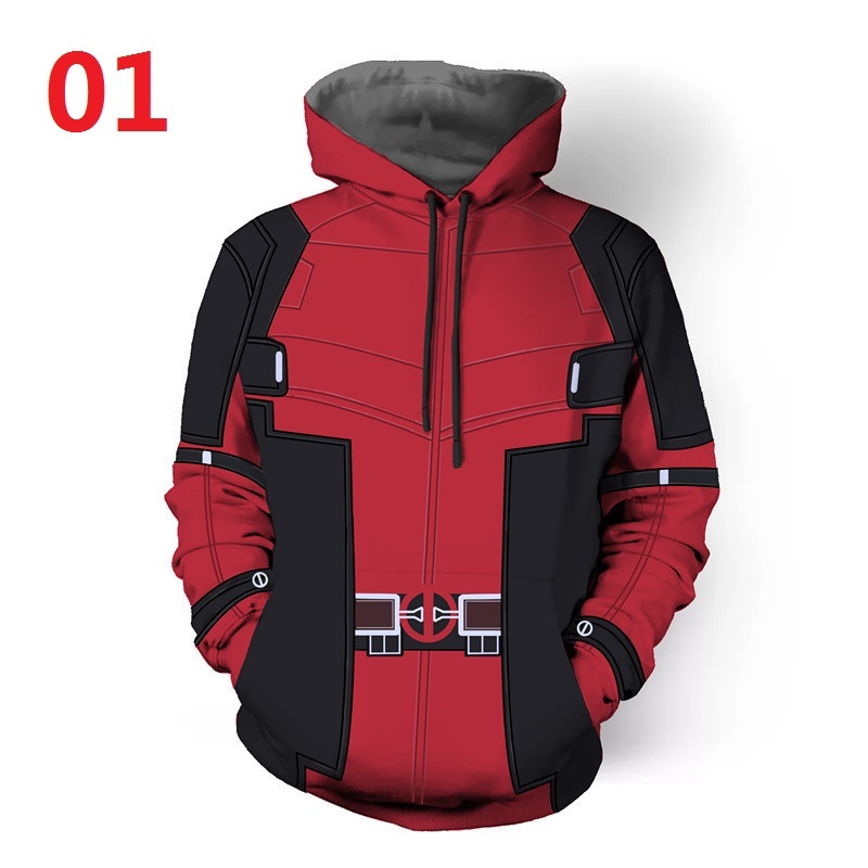 Áo Hoodie Deadpool Áo len siêu anh hùng Áo khoác in 3D unisex Chui đầu
