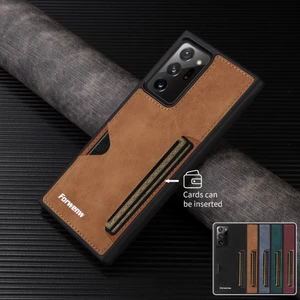 Cho Samsung Note 20 Ultra Note20 Note 10+ Note10 S8+ S8 Vỏ Ốp Bao Da Điện Thoại Có Ngăn Đựng Thẻ