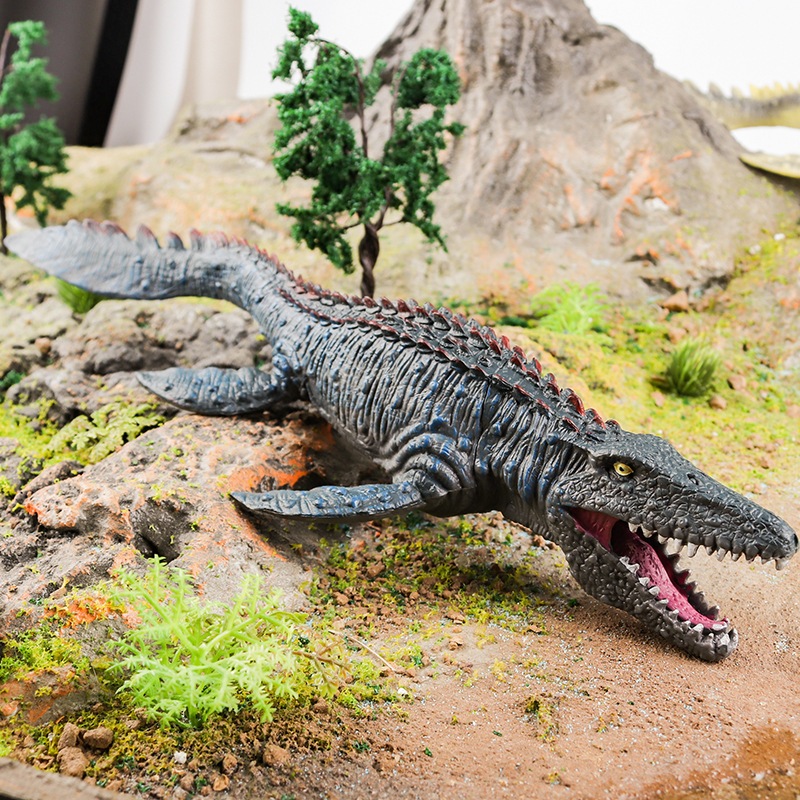 Sinh vật biển kỷ Jura khủng long mosasaur trượt răng khủng long mô phỏng động vật mô hình bể cá trang trí nhà cửa đồ trang trí