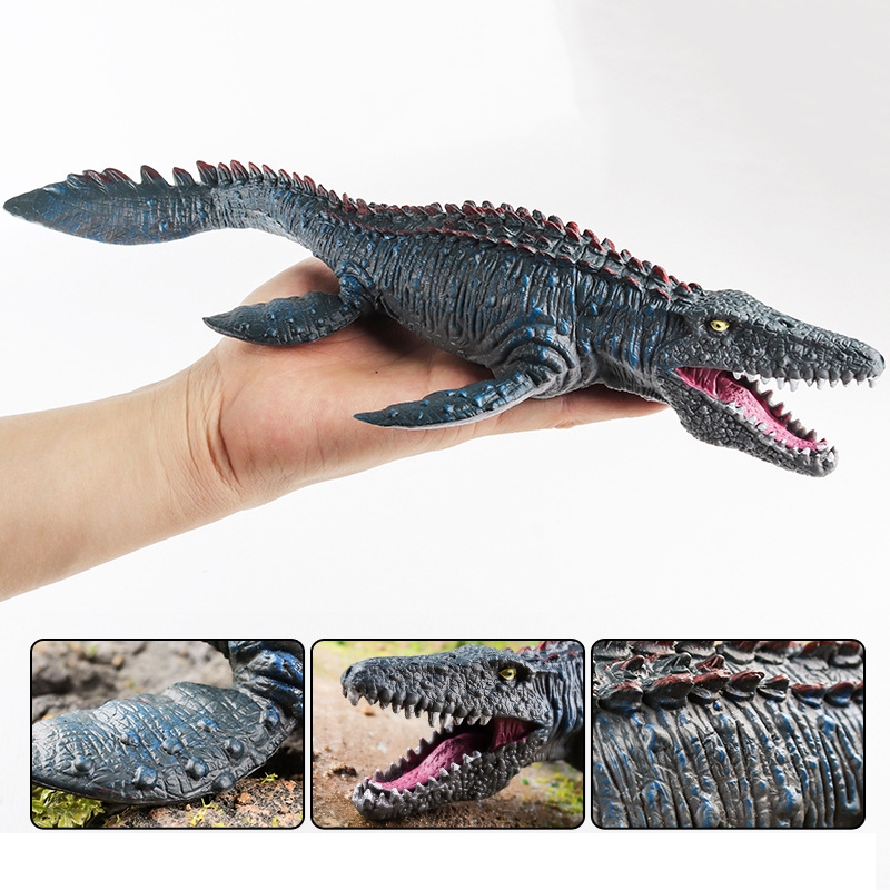 Sinh vật biển kỷ Jura khủng long mosasaur trượt răng khủng long mô phỏng động vật mô hình bể cá trang trí nhà cửa đồ trang trí