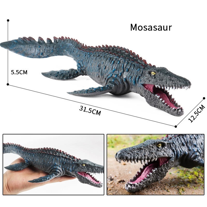 Sinh vật biển kỷ Jura khủng long mosasaur trượt răng khủng long mô phỏng động vật mô hình bể cá trang trí nhà cửa đồ trang trí