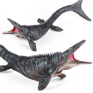 Trẻ em mô phỏng rắn Mô hình khủng long biển Mosasaurus Velociraptor, đồ chơi động vật trang trí tĩnh