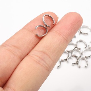 Thép không gỉ hình quả trứng hình bầu dục Khóa kết nối DIY Phụ kiện trang sức