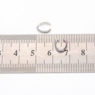 Thép không gỉ hình quả trứng hình bầu dục Khóa kết nối DIY Phụ kiện trang sức