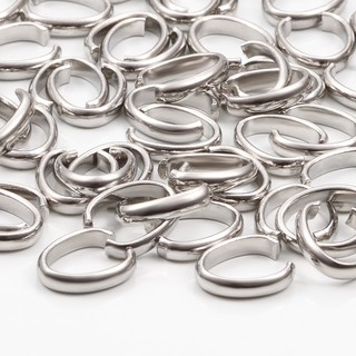 Thép không gỉ hình quả trứng hình bầu dục Khóa kết nối DIY Phụ kiện trang sức