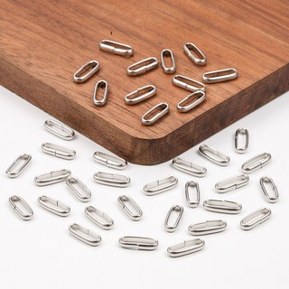 Vòng kết nối hình bầu dục bằng thép không gỉ Phụ kiện trang sức DIY Vòng tròn đơn giản thủ công