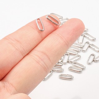 Vòng kết nối hình bầu dục bằng thép không gỉ Phụ kiện trang sức DIY Vòng tròn đơn giản thủ công