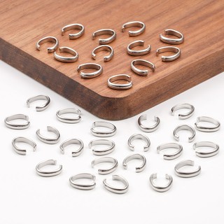 Thép không gỉ hình quả trứng hình bầu dục Khóa kết nối DIY Phụ kiện trang sức