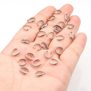 Thép không gỉ hình quả trứng hình bầu dục Khóa kết nối DIY Phụ kiện trang sức