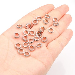 Thép không gỉ Khóa Tròn DIY Phụ Kiện Trang Sức Vòng Cổ Vòng Tay Làm Bằng Tay Kết Nối Vòng Tròn Nhỏ