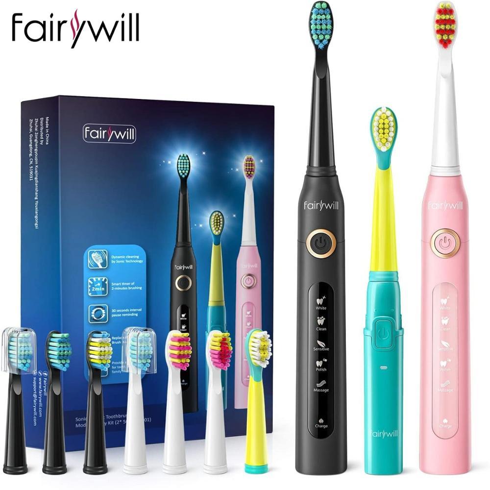 Ảnh Bàn chải đánh răng điện Fairywill 2001 với 2 đầu bàn chải thay thế thoải mái an toàn cho trẻ em 1