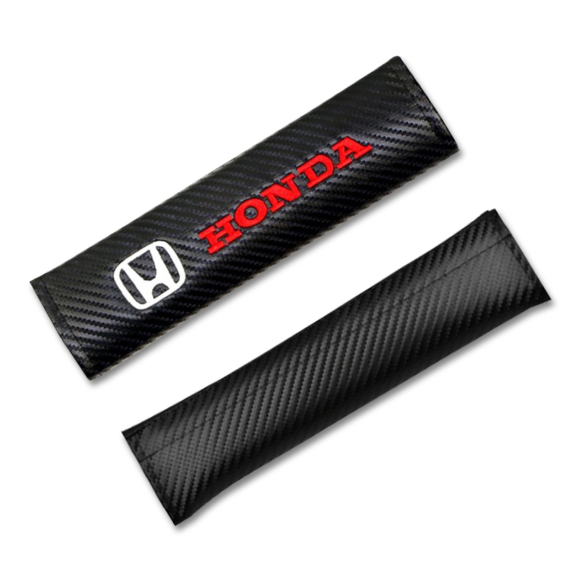 1 Đệm Vai Gắn Dây Đai An Toàn Xe Hơi Thêu Logo Bằng Sợi Carbon Thoáng Khí Cho Honda Dio Fit3 Rd1 Civic Binzhi XRV CRV Accord