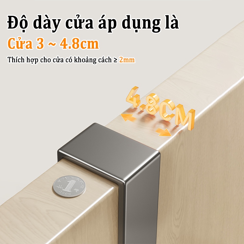 Ảnh MEIDOO Móc nhôm móc treo quần áo phòng ngủ phòng tắm móc cửa không cần khoan Dễ sử dụng 4
